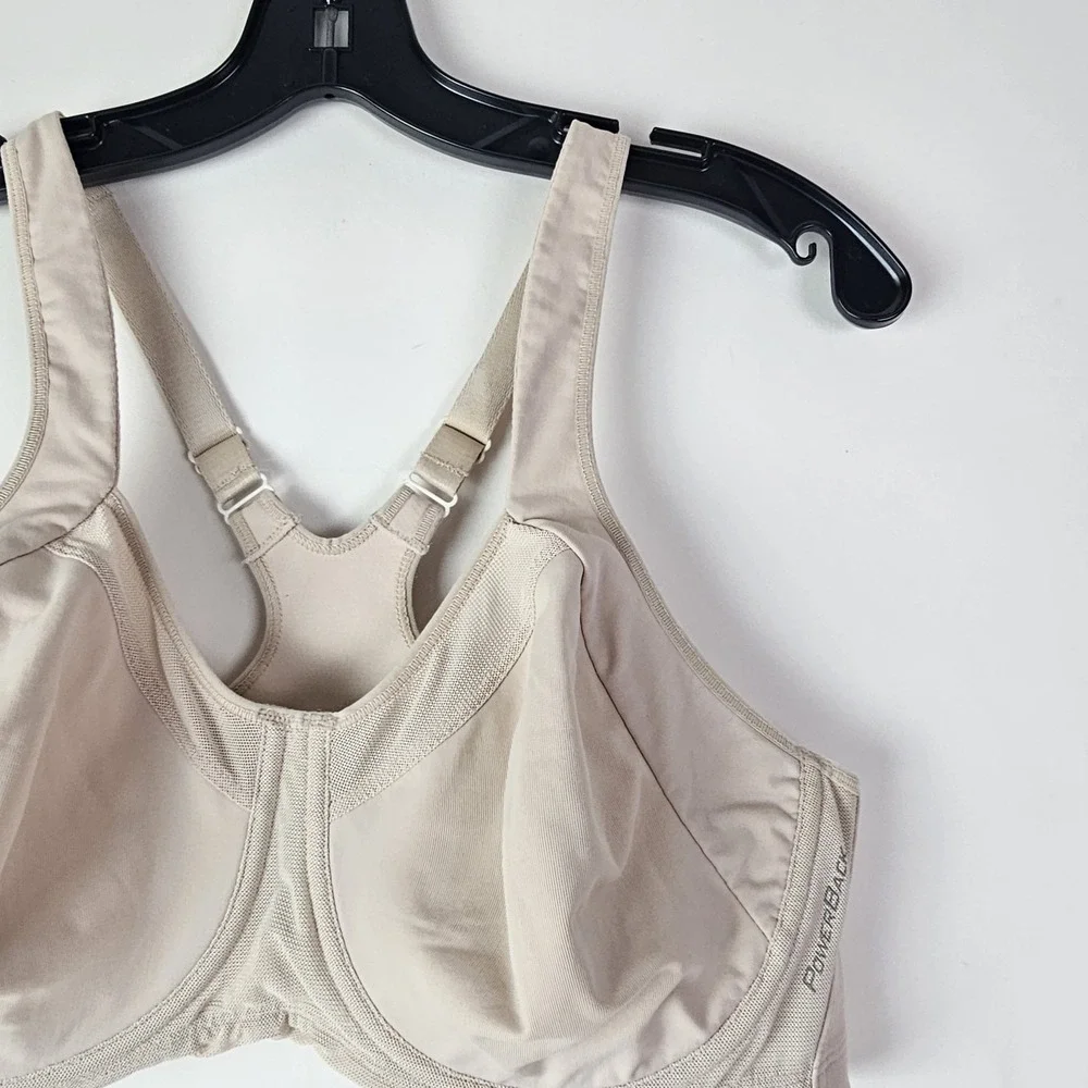 Champion 40C Beige Underwire Racerback Sports Bra Double Dry 1694 Powerback Gym
